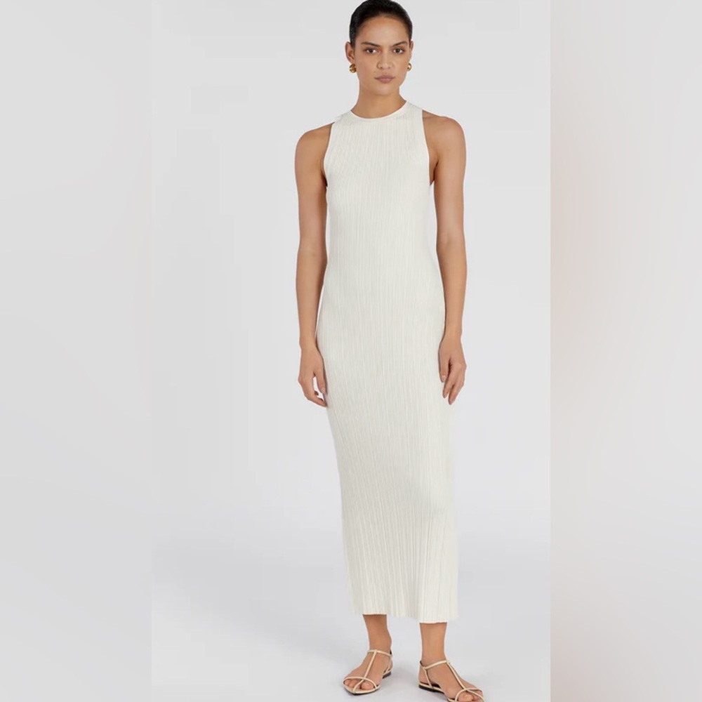 DISSH anders cream knit midi dress